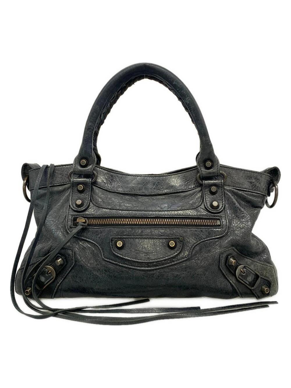 Balenciaga Black Leather Handbag #376923B15B